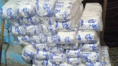 ضبط نصف طن سكر و300 كجم دقيق دون فواتير بالقليوبية