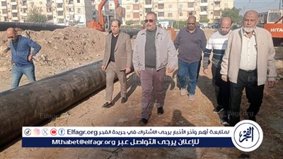 رئيس مياه القناة يتابع اعمال الإحلال والتجديد لمحطة صرف صحى المستقبل