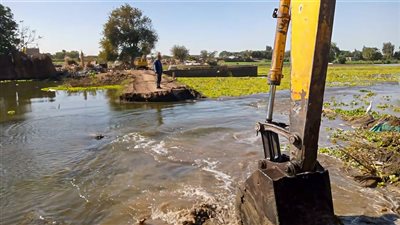 إزالة طريق مخالف وردم بطول 500 متر داخل فرع رشيد بالمنوفية ضمن «المشروع القومي لضبط النيل»