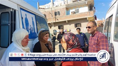 صحة الإسماعيلية تجري الكشف على 916 مواطنًا في قافل طبية بقرية أم حبيب بالقصاصين