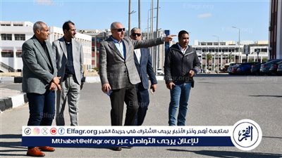 جولة تفقدية لرئيس جامعة قناة السويس لمتابعة أعمال التطوير ورفع كفاءة البنية التحتية داخل الحرم الجامعي
