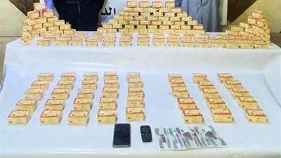 مباحث الصف تضبط شخصين بحوزتهما 33 ألف قرص ترامادول قبل ترويجها