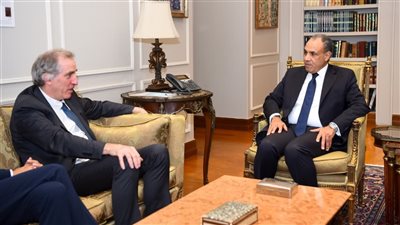 وزير الخارجية يستقبل وفدًا أوروبيًا برئاسة المبعوث الأوروبي الخاص لعملية السلام