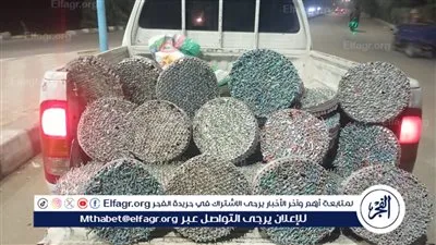 ضبط 14 ألف و400 صاروخ ألعاب نارية تحت التصنيع وكمية من فتيل الصواريخ محظور تداولها بالأسواق بالفيوم