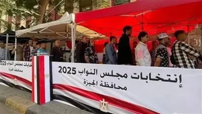 إقبال الناخبين على لجان الاقتراع بالجيزة بانتخابات الإعادة بالدوائر الـ19 الملغاة