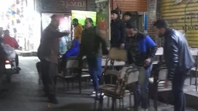 حملات مسائية بشوارع العروبة والقومية بالوراق وإزالة اكشاك مخالفة بالطريق العام بمنشاة القناطر