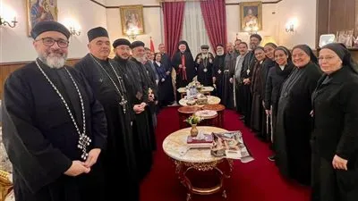 الأنبا بولا يهنئ مطران بورسعيد للأقباط الأرثوذكس بعيد الميلاد المجيد