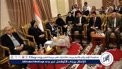 محافظ الدقهلية ونائبه ومدير الأمن يقدمون التهنئة بعيد الميلاد بكنيسة العذراء مريم والملاك ميخائيل بالمنصورة