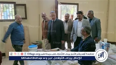 وكيل تعليم أسيوط يتابع أعمال تجهيز مركز إبداع للحرف اليدوية والتراثية 