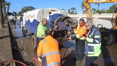 جولة ميدانية لرئيس صرف صحي الإسكندرية لمتابعة الاستعدادات خلال الأمطار