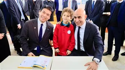 وزير التعليم يصطحب نظيره الياباني في زيارة تفقدية للمدرسة المصرية اليابانية بالقاهرة الجديدة