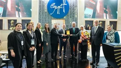 الجناح المصري المشارك بالمعرض السياحي الدولي EMITT يحصد جائزة أفضل جناح من حيث التصميم