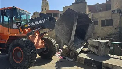 محافظة الجيزة ترفع الكتل الخرسانية وتفتح سلم مشاه مدينة النور بحي الهرم