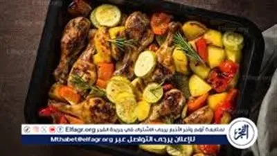 طريقة صينية الدجاج والخضار مع الأرز الأبيض على طريقة الشيف هند جمال