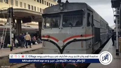 مصرع شخص صدمه قطار أثناء عبوره شريط السكة الحديد ببني مزار شمال المنيا