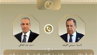 اتصال هاتفي بين وزير الخارجية ونظيره الروسي
