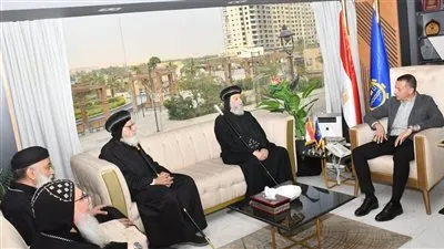 لقاء وفد الأقباط الأرثوذكس بمحافظ أسوان للتهنئه بعيد الفطر ويؤكد على روح الوحدة الوطنية