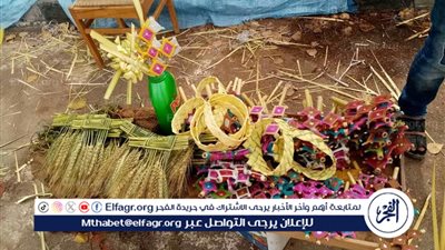 السعف يكسو شوارع المنيا احتفالًا بـ«أحد الشعانين»