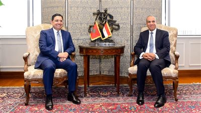 وزير الخارجية يستقبل نظيره المغربى ويبحثان تعزيز العلاقات الثنائية ومستجدات الوضع الاقليمى