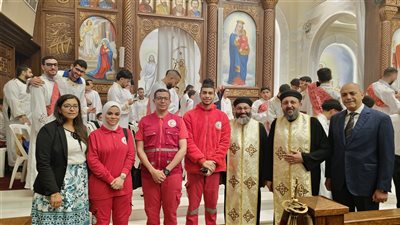 الهلال الأحمر يشارك في التأمين الطبي لاحتفالات عيد القيامة المجيد بكنائس الجمهورية