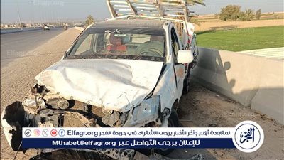 إصابة 19 شخصا أثر انقلاب سيارة ربع نقل بمنفلوط فى أسيوط 