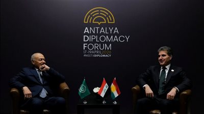 أبو الغيط يلتقي رئيس إقليم كردستان العراق على هامش منتدى أنطاليا للدبلوماسية