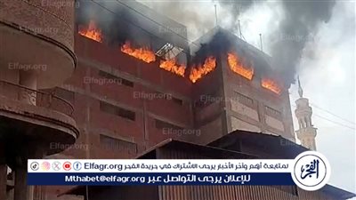 عاجل..حريق هائل في مصنع مفروشات بالمحله الكبرى (صور)