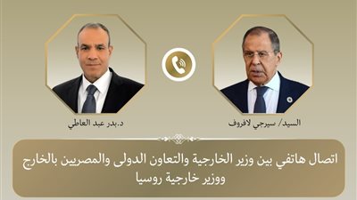 وزير الخارجية يبحث مع نظيره الروسي تعزيز العلاقات الثنائية والتطورات الإقليمية