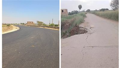 محور مروري جديد بالجيزة..تطوير ورصف طريق طراد النيل – كفر شحاته بالعياط