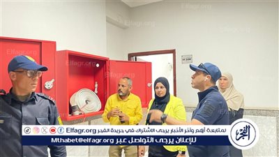 رئيس مركز ابشواى ورئيس قطاع غرب للحماية المدنية يتفقدان منظومة الحماية المدنية بمبني الوحدة المحلية