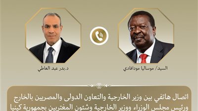 وزير الخارجية يتلقى إتصالًا هاتفيًا من نظيره الكيني لبحث العلاقات الثنائية والقضايا الإقليمية