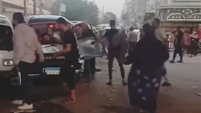 إصابة 5 أشخاص وتحطم 7 سيارات سوزوكي في تصادم مروع بين “تريلا” أعلى كوبري الحرس الوطني ببنها