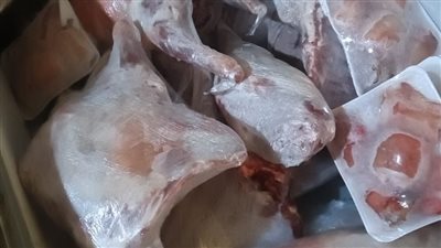 ضبط 6 أطنان هياكل دواجن ومصنعات لحوم فاسدة بالجيزة